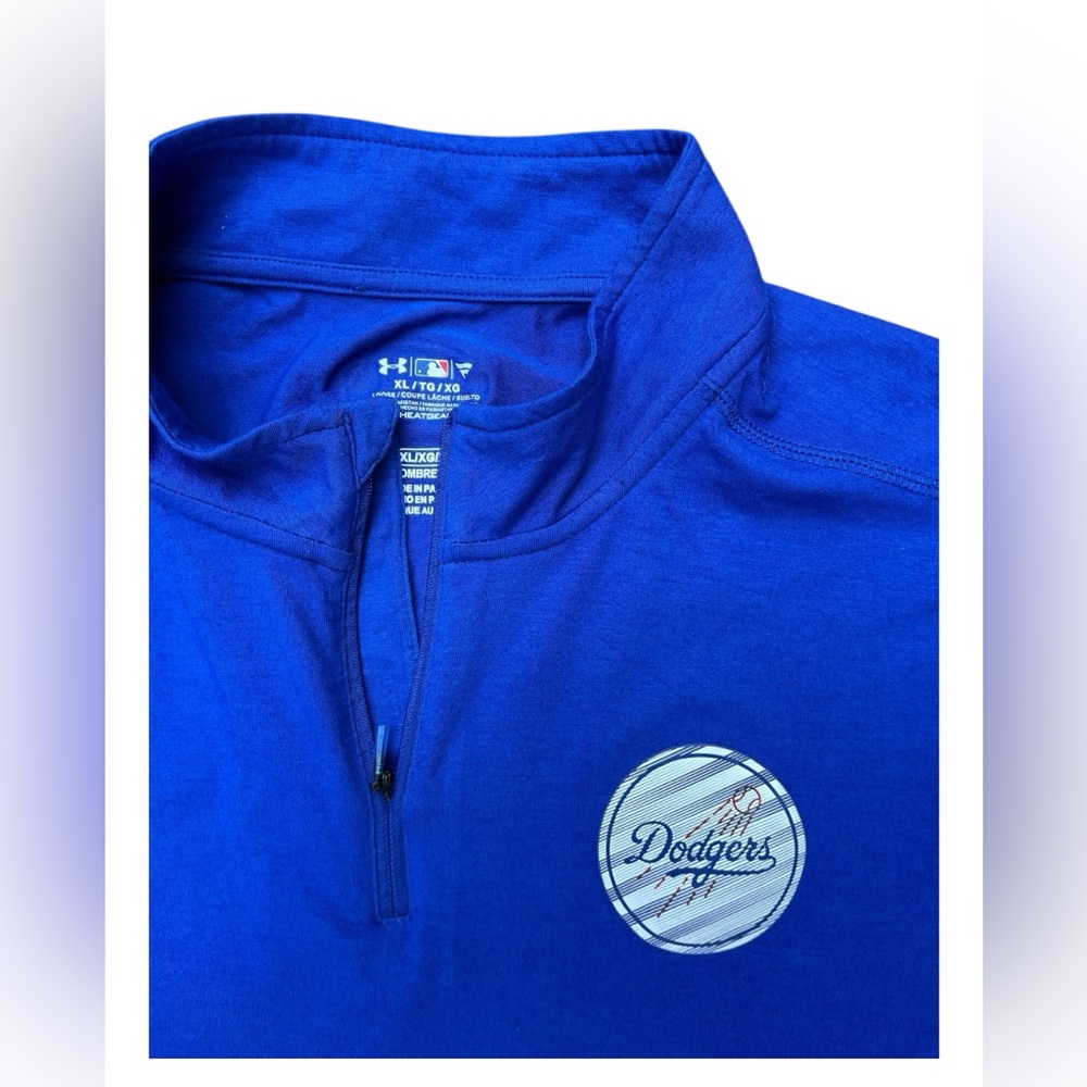 Men’s XL Blue Under Armour Dodgers Quarter-Zip Pullover
